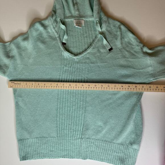 Sigrid Olsen Womens Linen Knit Pullover Hoodie Sz S Coastal Beachy Vacation‎ - Picture 8 of 9